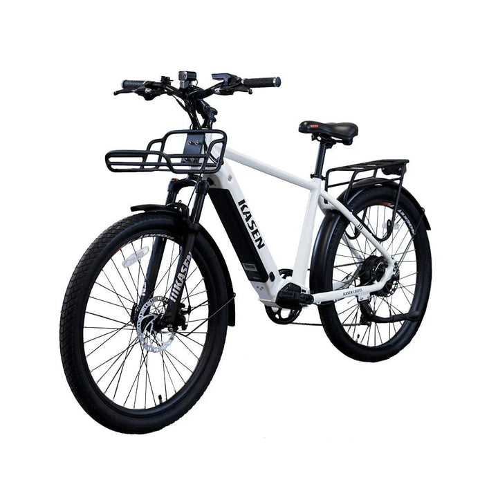 KASEN Cross 500 w Step Over Ebike 27.5X2.4 Urban Electric Urban eBike - Urban eBike - KASEN|URBAN|WHITE|0243 eBike Super Shop