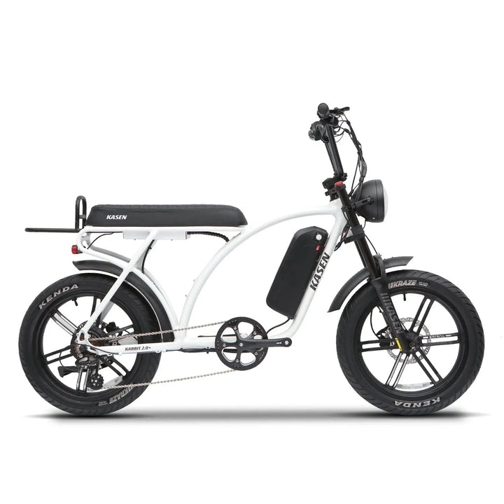 KASEN Kabbit Plus 2.0 1000 w Moto Ebike 20x4 Fat Electric e - Moto Style eBike - Moto Style eBike - KASEN|MOTO|WHITE15AH|0212 eBike Super Shop