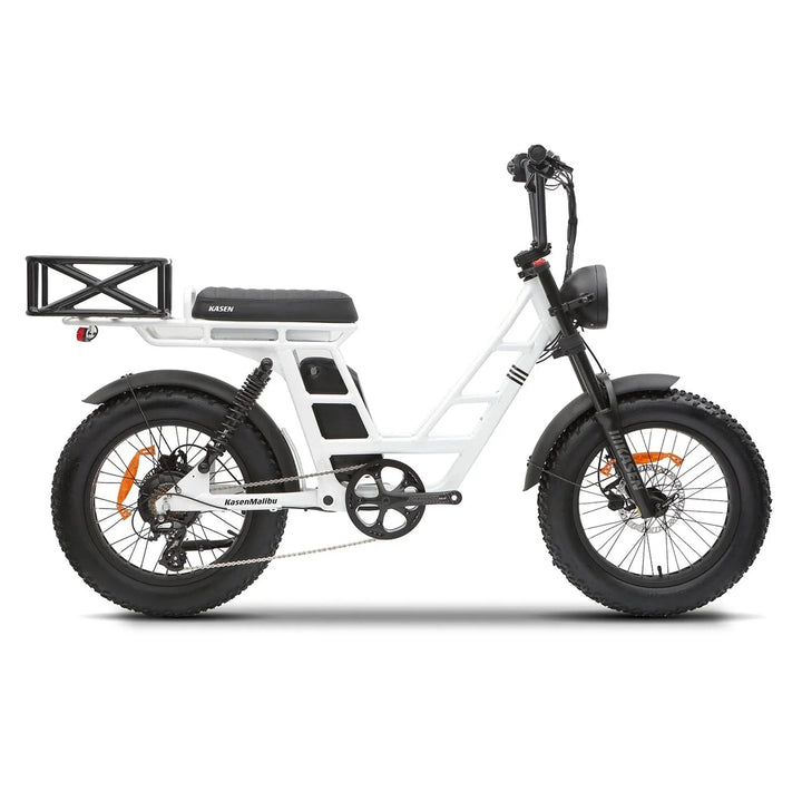 KASEN Malibu 1000 w Step Thru Ebike 20x4 Fat Electric Cargo eBike - Cargo eBike - KASEN|CARGO|WHITE|0219 eBike Super Shop