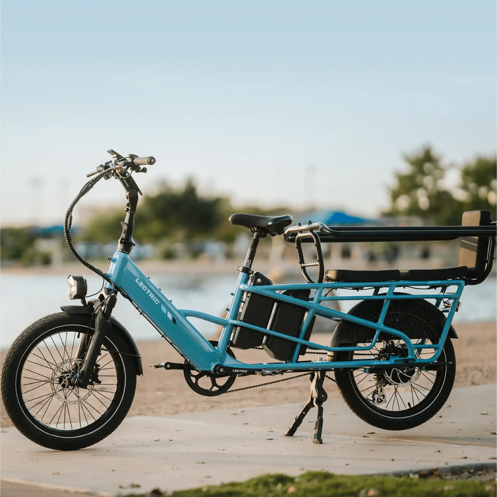 LECTRIC XPedition Cargo 750 w - Fat Tire Electric Cargo eBike - Cargo eBike - LECTR|BLUE|1755 eBike Super Shop
