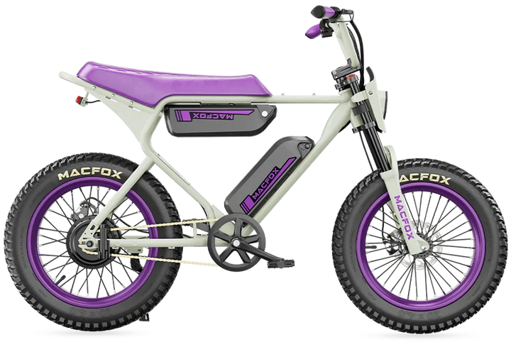 MACFOX X1S x Bs.zay Electric e - Moto Style eBike - Step Over 500 w Electric Mini Fat Tire eBike - Moto Style Bike - MACFO|DUAL|2343 eBike Super Shop