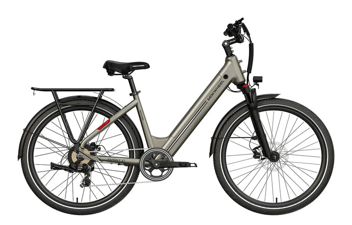 MOKWHEEL Asphalt ST 500 w Step Thru Ebike 27.5x2.4 Urban Electric Beach Cruiser eBike - Step Thru eBike - MOKWH|ROAD|BROWN|0145 eBike Super Shop