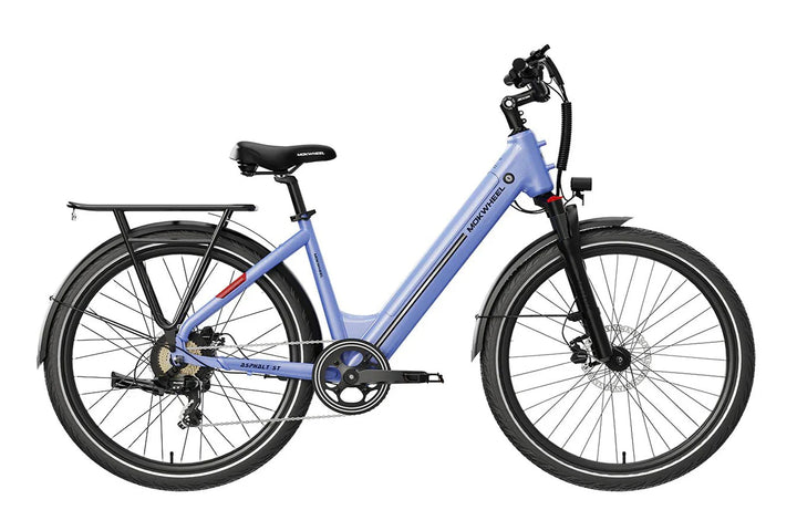 MOKWHEEL Asphalt ST 500 w Step Thru Ebike 27.5x2.4 Urban Electric Beach Cruiser eBike - Step Thru eBike - MOKWH|ROAD|PURPL|0147 eBike Super Shop