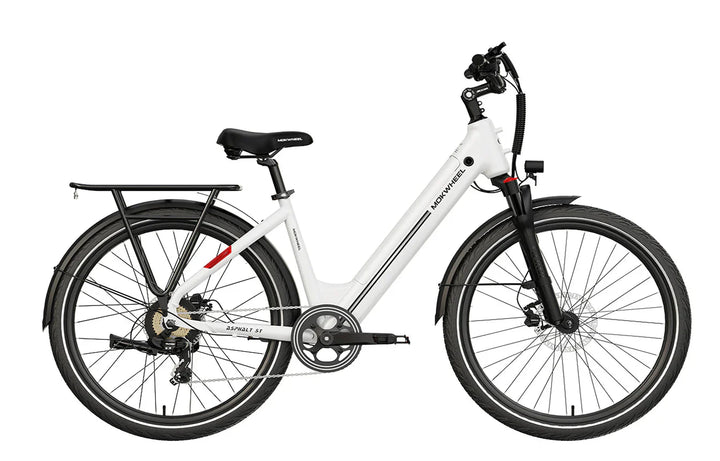 MOKWHEEL Asphalt ST 500 w Step Thru Ebike 27.5x2.4 Urban Electric Beach Cruiser eBike - Step Thru eBike - MOKWH|ROAD|WHITE|0146 eBike Super Shop