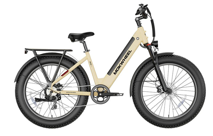 MOKWHEEL Mesa Plus ST 750 w Step Thru Ebike 26x4 Fat Tire Fat Tire Electric Beach Cruiser eBike - Fat Tire Cruiser eBike - eBike Super Shop