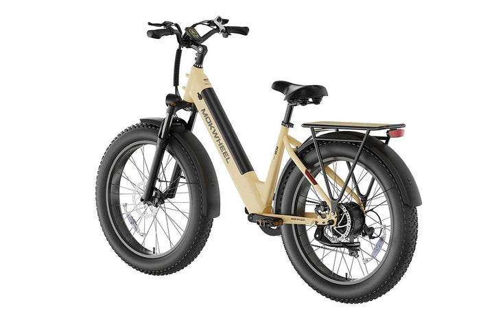 MOKWHEEL Mesa Plus ST 750 w Step Thru Ebike 26x4 Fat Tire Fat Tire Electric Beach Cruiser eBike - Fat Tire eBike - MOKWH|FATT|TANLARGE|0126 eBike Super Shop