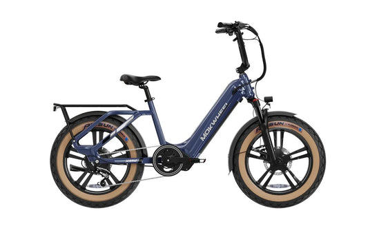 MOKWHEEL Scoria 750 w Step Thru Ebike 20x4 Fat Tire Electric Cargo eBike - Cargo eBike - MOKWH|CARGO|BLUE|0133 eBike Super Shop