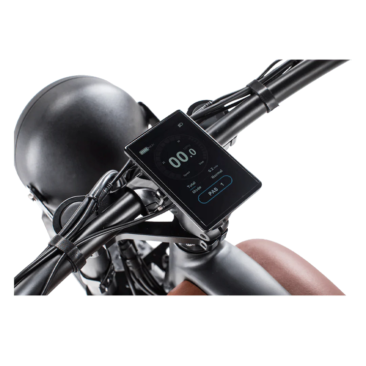 REVI Cheetah 750w Step Over Ebike 26x4 Fat Tire Electric Vintage eBike - Fat Tire eBike - REVI|FATT|BLACK48V1|0029 eBike Super Shop