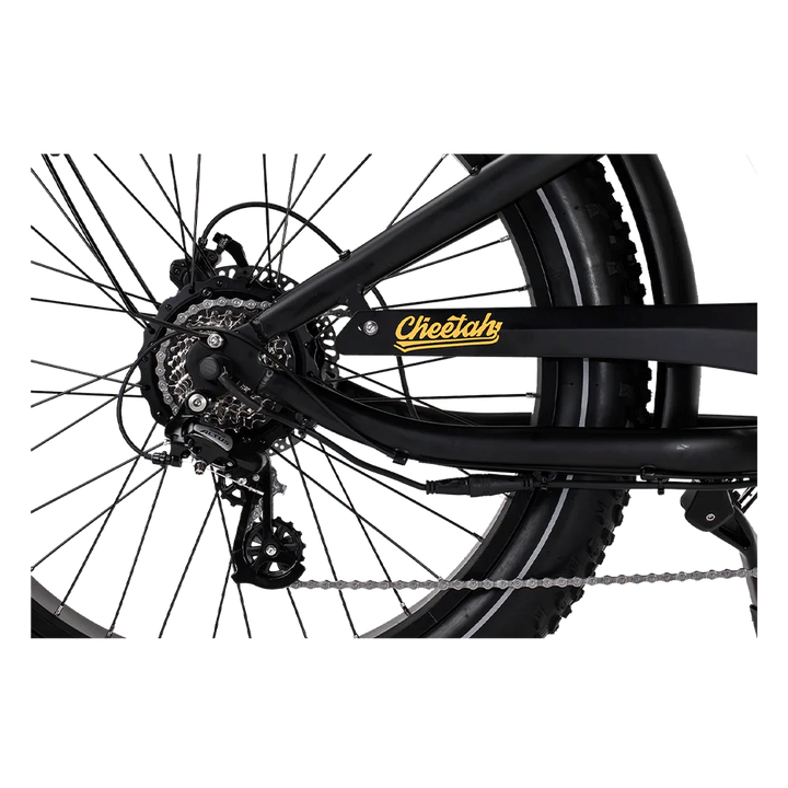 REVI Cheetah PLUS 750w Step Over Ebike 26x4 Fat Tire Electric Vintage eBike - Fat Tire Cruiser eBike - REVI|BLACK48V1|3000 eBike Super Shop