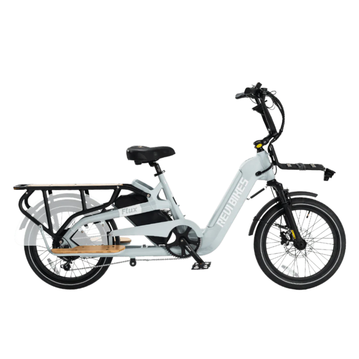 REVI Flux 750w Step Thru Ebike 20x2.4 Fat Tire Mini Fat Tire Electric Cargo eBike - Cargo eBike - eBike Super Shop