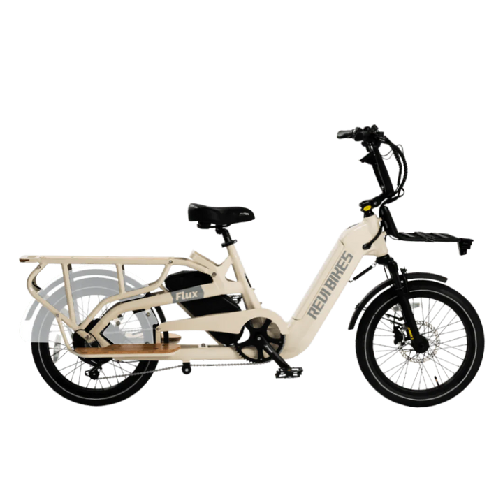 REVI Flux 750w Step Thru Ebike 20x2.4 Fat Tire Mini Fat Tire Electric Cargo eBike - Cargo eBike - REVI|CARGO|CREAM|0048 eBike Super Shop