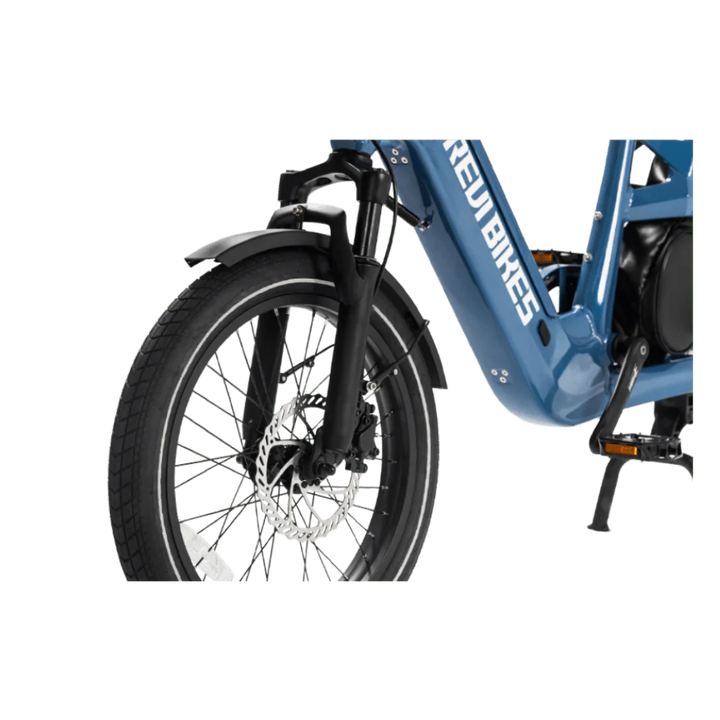 REVI Flux 750w Step Thru Ebike 20x2.4 Fat Tire Mini Fat Tire Electric Cargo eBike - Cargo eBike - REVI|CARGO|DARK|0046 eBike Super Shop