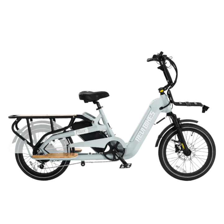 REVI Flux 750w Step Thru Ebike 20x2.4 Fat Tire Mini Fat Tire Electric Cargo eBike - Cargo eBike - REVI|CARGO|GRAY|0047 eBike Super Shop