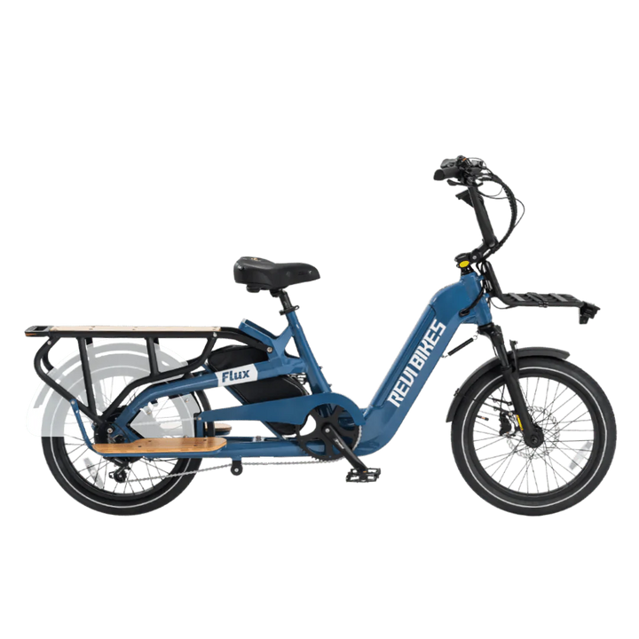 REVI Flux 750w Step Thru Ebike 20x2.4 Fat Tire Mini Fat Tire Electric Cargo eBike - Cargo eBike - REVI|CARGO|NAVY|0045 eBike Super Shop