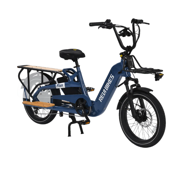 REVI Flux 750w Step Thru Ebike 20x2.4 Fat Tire Mini Fat Tire Electric Cargo eBike - Cargo eBike - REVI|CARGO|NAVY|0045 eBike Super Shop