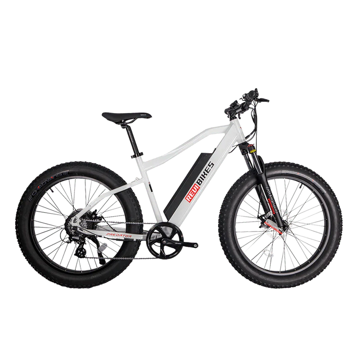 REVI Predator 750w Step Over Ebike 26x4 Fat Tire Electric Fat Tire Mountain eBike - Mountain eBike - REVI|MOUNT|WHITE|0035 eBike Super Shop