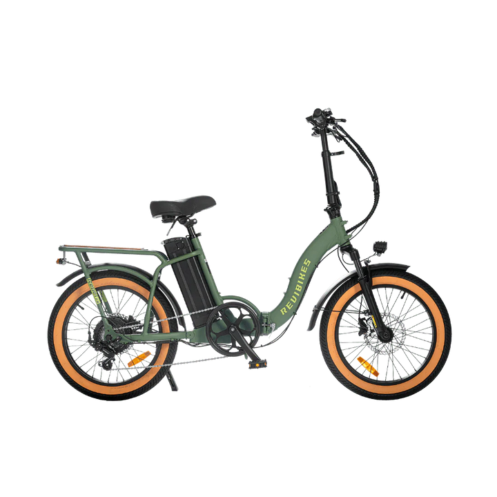 REVI Rebel 2 750w Step Thru Ebike 20x3 Fat Tire Electric Folding eBike - Folding eBike - REVI|FOLDI|GREEN|0039 eBike Super Shop