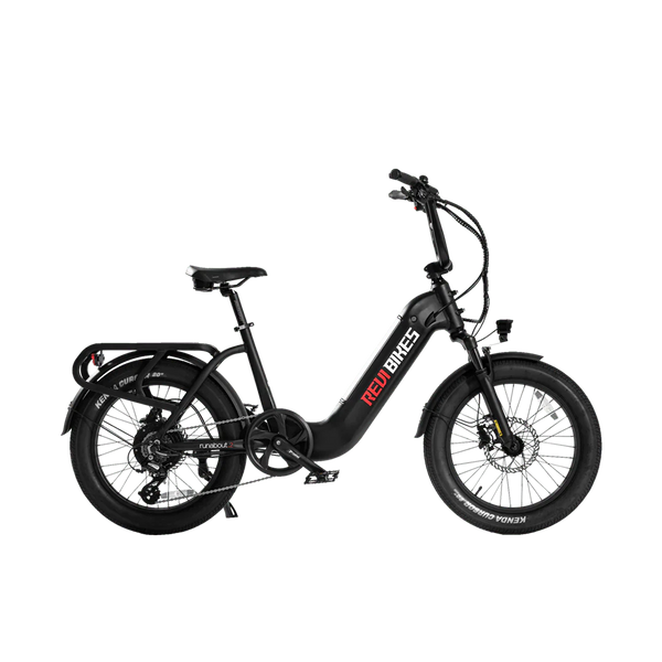 REVI Runabout 2 750w Step Thru Ebike 20x3 Fat Tire Mini Electric Cargo eBike - Cargo eBike - REVI|CARGO|BLACK|0044 eBike Super Shop