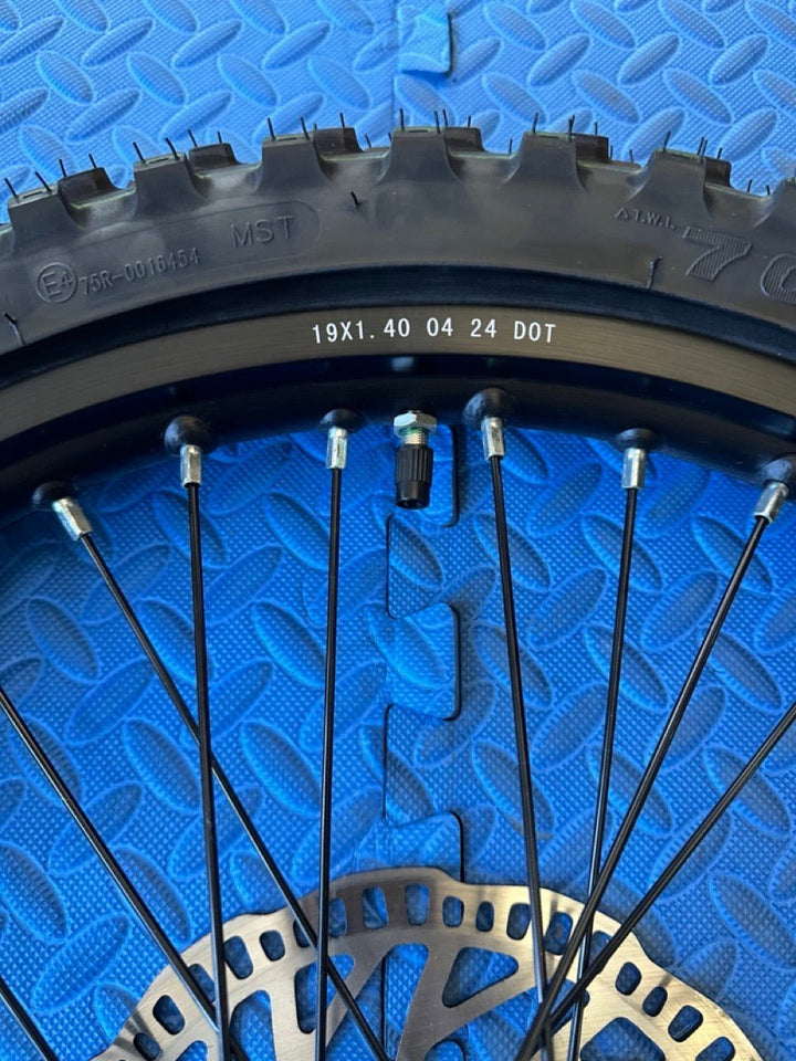 Throne eMoto Wheel Set CST Knobby 17"/19" Front & Rear Wheel & Tire Set for Electric Dirt Bikes *Does not include rotor or sprocket* - Throne Wheel & Tire Set - Throne | CST | 17 inch | Front Wheel & Tire Set eBike Super Shop