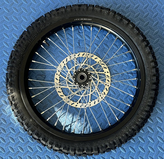 Throne eMoto Wheel Set Shinko 244 Dual Sport 17" Front Wheel & Tire Set for e - Moto Bikes *Does not include rotor or sprocket* - Throne Wheel & Tire Set - Throne | Shinko | 17 inch | Front Wheel & Tire Set eBike Super Shop