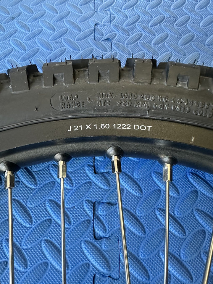 Throne eMoto Wheel Set Shinko 244 Dual Sport 21" Front Wheel & Tire Set for e - Moto Bikes *Does not include rotor or sprocket* - Throne Wheel & Tire Set - Throne | Shinko | 21 inch | Front Wheel & Tire Set eBike Super Shop