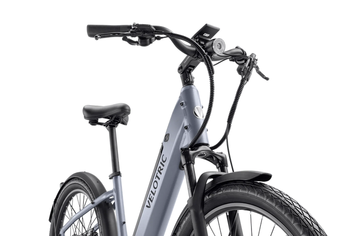 VELOTRIC Discover 1 Plus 500w Step Thru eBike 26x2.5 Urban Electric Urban eBike - Urban eBike - VELOT|URBAN|SILVE|0262 eBike Super Shop
