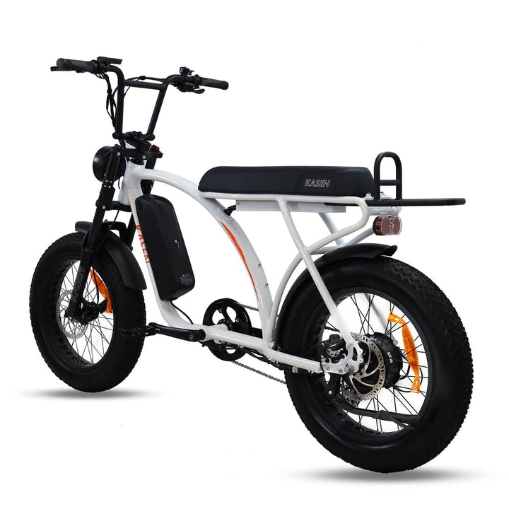 Experience the KASEN Kabbit Classic eBike: 1000W motor, 40-50 mile range, and 25-28 mph speed. Ideal for versatile, safe rides!